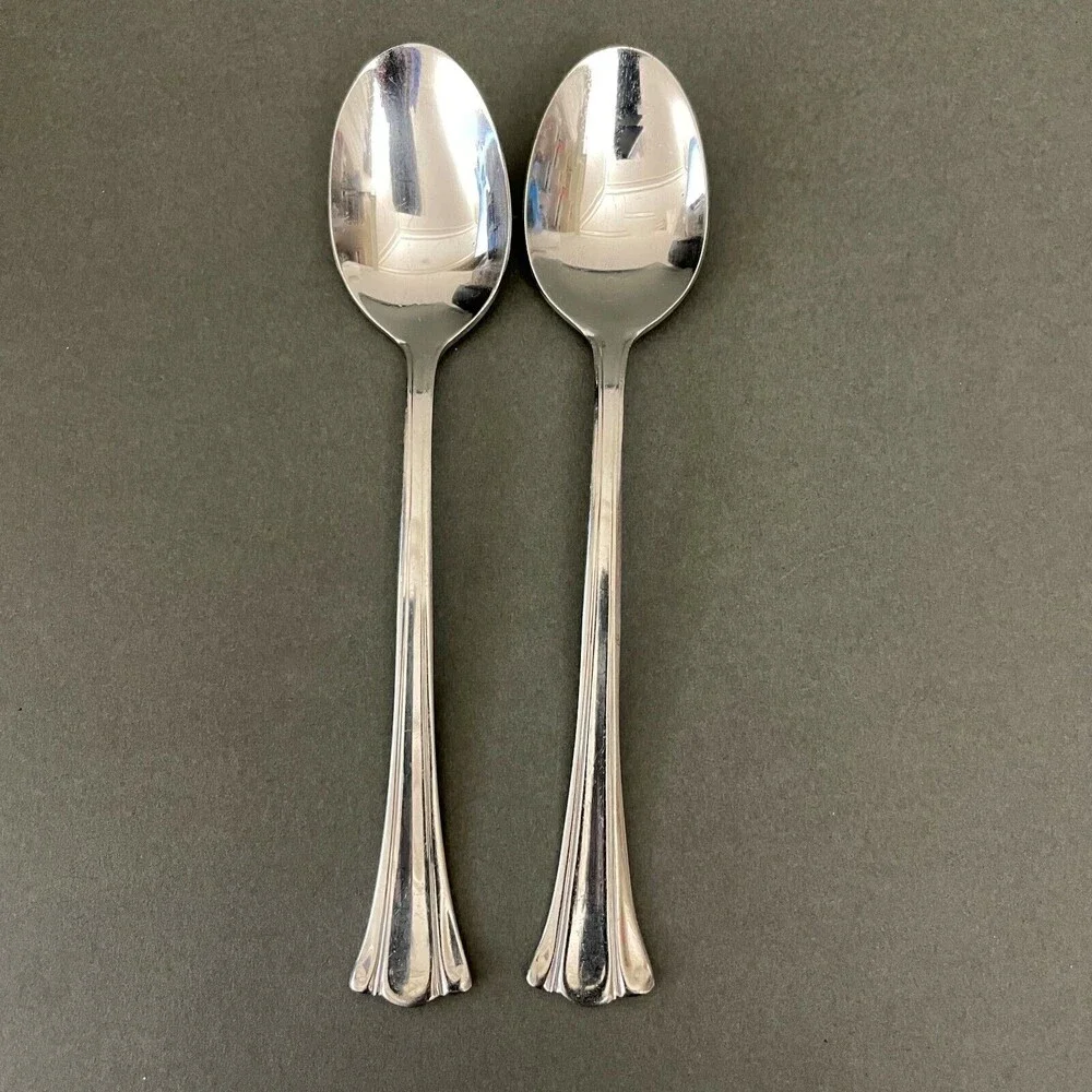 Delco Natalie Stainless Steel Spoons Flatware‎ Lot of 2